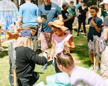 Kids enjoying Little Feet Festival