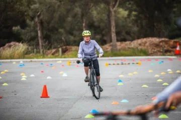 Women cycling