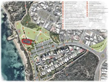 Image of the concept design for Burns Beach Coastal Node