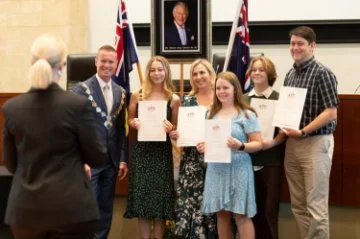 Photo of people at a citizenship ceremony