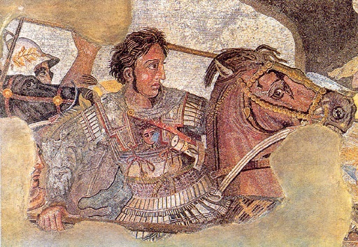 Stock image of Alexander the Great on his horse