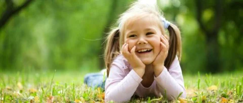 Girl smiling in the park