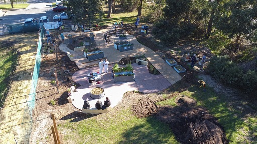 View of Padbudy Community Garden from above