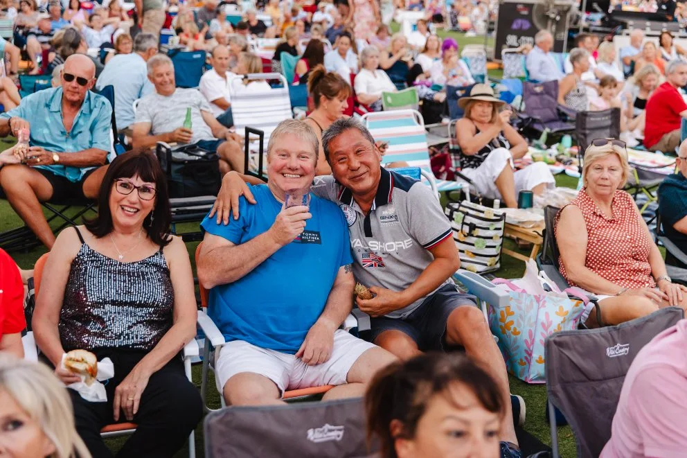 A couple of mates enjoying the 2024 Valentine's Concert